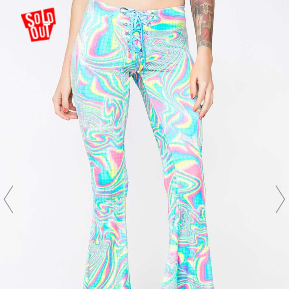 Current mood totally trippin tie up pants